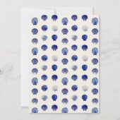 Seashells Wedding Bells Blue Beach Bachelorette Einladung (Rückseite)