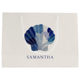 Seashells Wedding Bells Blue Beach Party Guest Große Geschenktüte