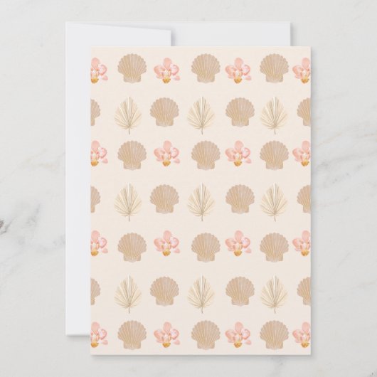 Seashells & Wedding Bells Brautparty Einladung (Rückseite)