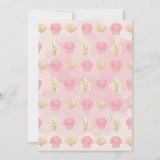 Seashells & Wedding Bells Brautparty Einladung (Rückseite)