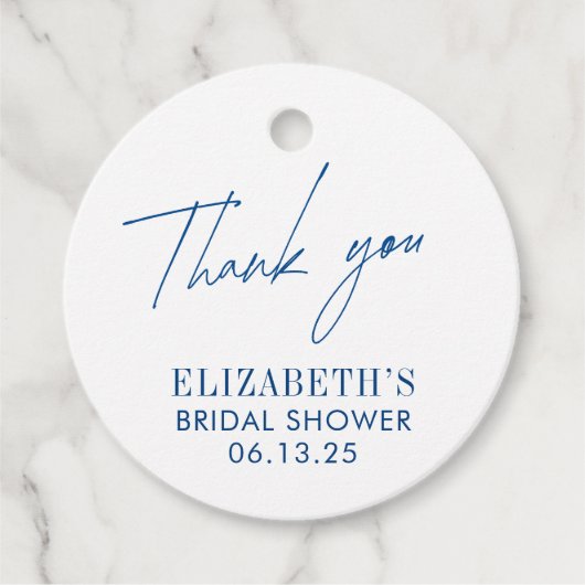 Seashells & Wedding Bells BRAUTPARTY Geschenkanhänger (Vorderseite)