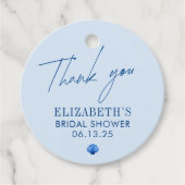 Seashells & Wedding Bells BRAUTPARTY Geschenkanhänger (Vorderseite)