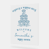 Seashells Wedding Bells Coastal Bachelorette Party Acrylschild (Winkel)