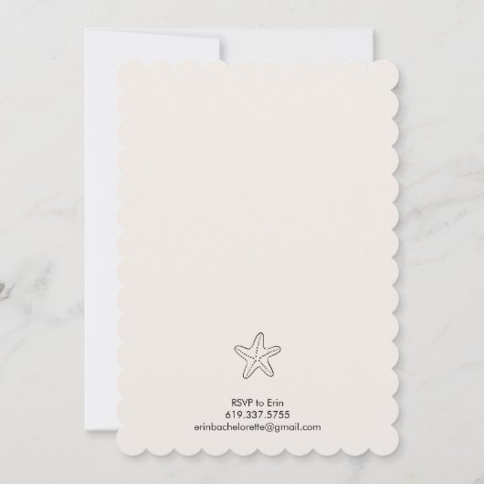Seashells & Wedding Bells - Einladung (Rückseite)