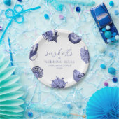 Seashells & Wedding Bells Elegantes Brautparty Pappteller (Party)
