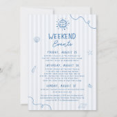 Seashells & Wedding Bells Hand Drawn Bachelorette Einladung (Rückseite)