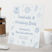 Seashells & Wedding Bells Junggeselinnen-Abschied Sockelschild (In Situ)