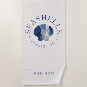 Seashells Wedding Bells Junggeselinnen-Abschied Strandtuch