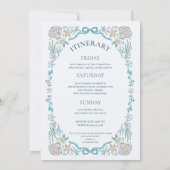 Seashells Wedding Bells Whimsical Bachelorette Einladung (Rückseite)