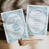 Seashells Wedding Bells Whimsical Bachelorette  Einladung