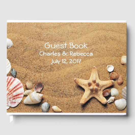 Seashells Wedding Guest Book Gästebuch (Vorderseite)