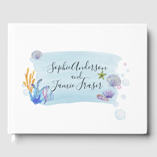 Seashells Wedding Guestbook Gästebuch (Vorderseite)
