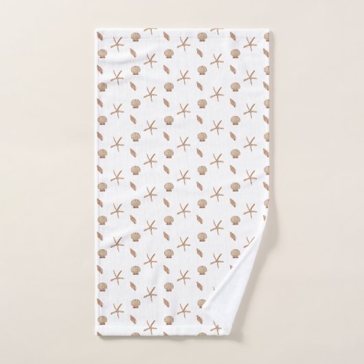 Seashells White Badhandtuch Set (Handtuch)