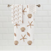 Seashells White Badhandtuch Set
