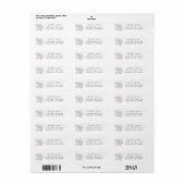 Seashells White Floral Return Address Label 5 (Vorne)