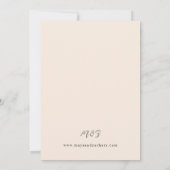 Seashells & White Floral Wedding - Beige Einladung (Rückseite)