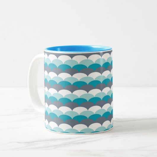 Seashells Zweifarbige Tasse (Vorderseite Links)