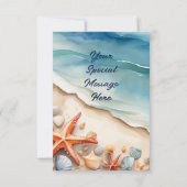 Seashore Bliss Beach Party Dankeskarte (Rückseite)