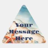 Seashore Bliss Beach Party Dreieckiger Aufkleber (Vorderseite)