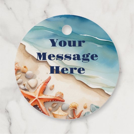 Seashore Bliss Beach Party Geschenkanhänger (Rückseite)