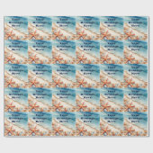 Seashore Bliss Beach Party Geschenkpapier (Flach)