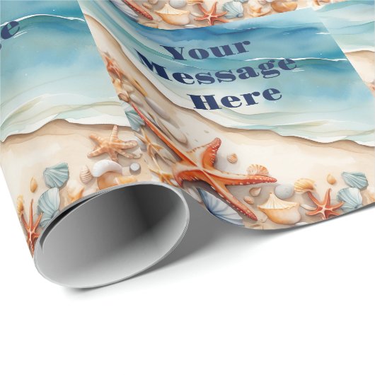 Seashore Bliss Beach Party Geschenkpapier (Rolleneckpunkt)