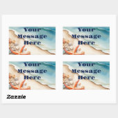 Seashore Bliss Beach Party Rechteckiger Aufkleber (Blatt)