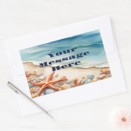 Seashore Bliss Beach Party Rechteckiger Aufkleber