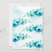 SeaShore Bloral und Aquarell Einladung zur Hochzei (Rückseite)