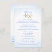 Seashore Blue Hydrangea Wedding Tour Begleitkarte (Vorne/Hinten)