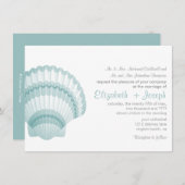 Seashore Elegante Hochzeit Einladung (Vorne/Hinten)