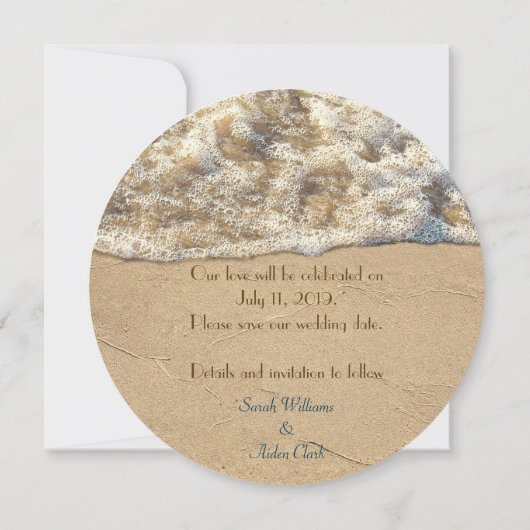 Seashore Hearts Save the Date (Rückseite)