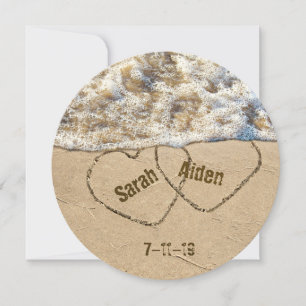 Seashore Hearts Save the Date