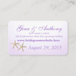 Seashore Hydrangea Lila Informationskarten Begleitkarte