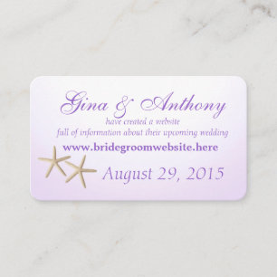 Seashore Hydrangea Lila Informationskarten Begleitkarte