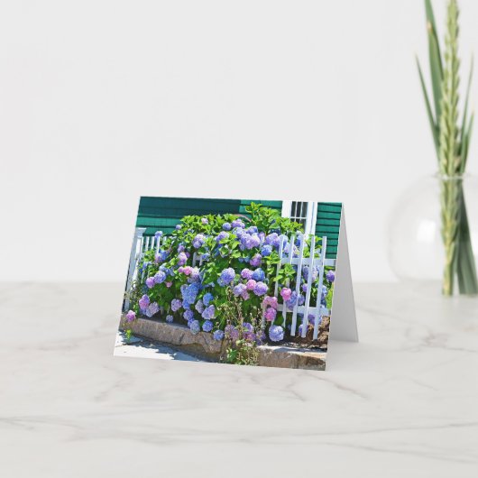 Seashore Hydrangeas Notecard Karte (Vorderseite)