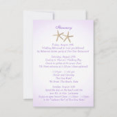 Seashore Lila Hydrangea Hochzeitsreise Einladung (Vorderseite)