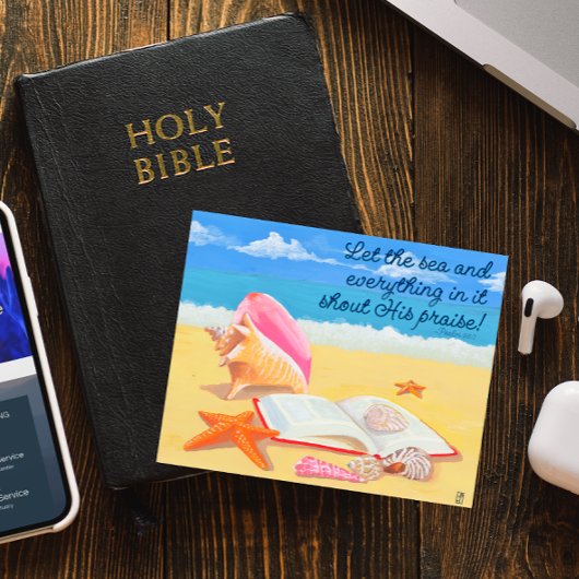 Seashore Lob Inspiration Post Card Postkarte