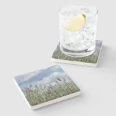 Seashore Marsh Grass Steinuntersetzer (Seitenansicht)