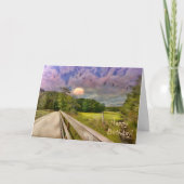 Seashore Marsh Sunset Geburtstag Karte (Vorderseite)