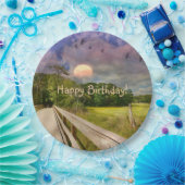 Seashore Marsh Sunset Pappteller (Party)