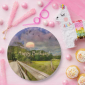 Seashore Marsh Sunset Pappteller (Party)