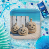 Seashore Sand Jack o' Lanterns Pappteller (Party)