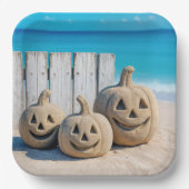 Seashore Sand Jack o' Lanterns Pappteller (Vorderseite)