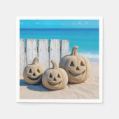 Seashore Sand Jack o' Lanterns Serviette (Vorderseite)
