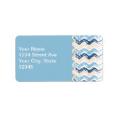 Seashore Scribble ZigZag Adressaufkleber (Vorne)