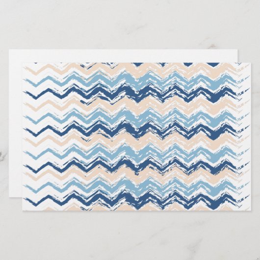 Seashore Scribble ZigZag Briefpapier (Vorne/Hinten)
