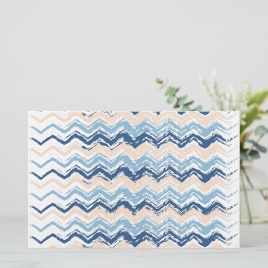 Seashore Scribble ZigZag Briefpapier (Stehend Vorderseite)