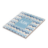 Seashore Scribble ZigZag Fliese (Seite)