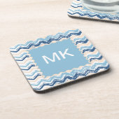 Seashore Scribble ZigZag Getränkeuntersetzer (Linke Seite)